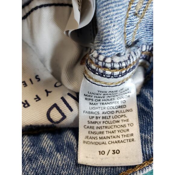 Lucky Brand Jeans Sz 10 Womens Blue Stretch Pants Ladies Mid Rise Boyfriend - Picture 4 of 14